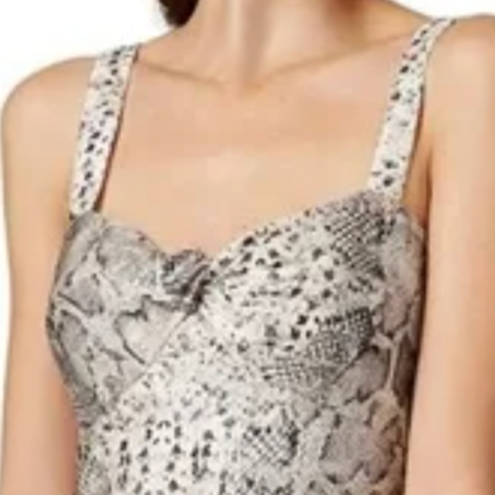 Hutch Size.6Keeley Fit & Flare Dress Silver Black Gold Snake Skin.like New. - Picture 2 of 7